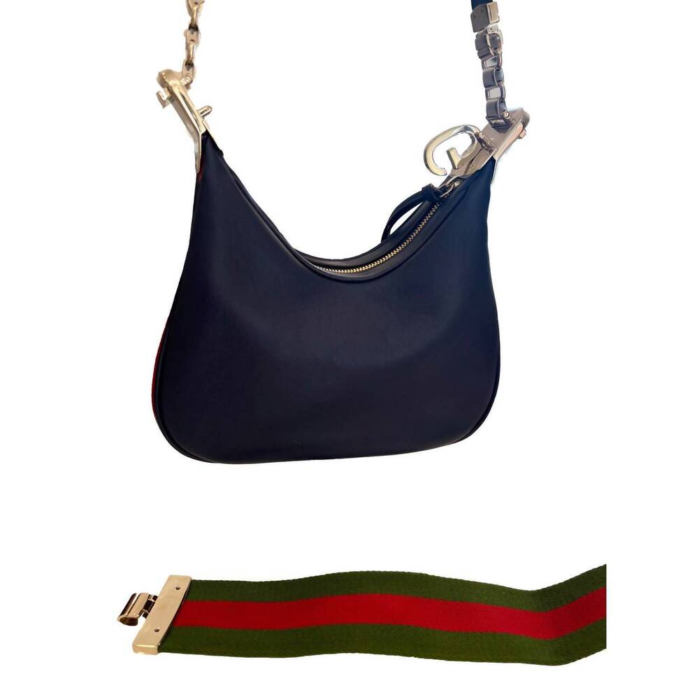 NEW GUCCI attaché small shoulder bag in navy - Picture 7 of 7